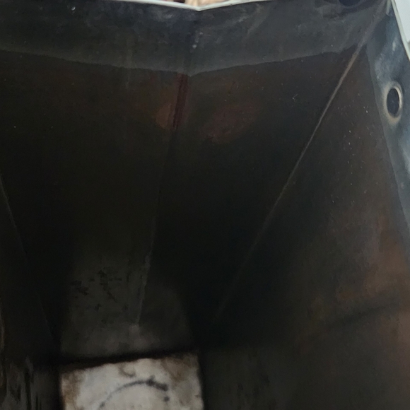 🍷 Vintage Metal Wine Bag – Rustic Wine Bottle Holder, Preowned, Great Condition - Picture 8 of 10